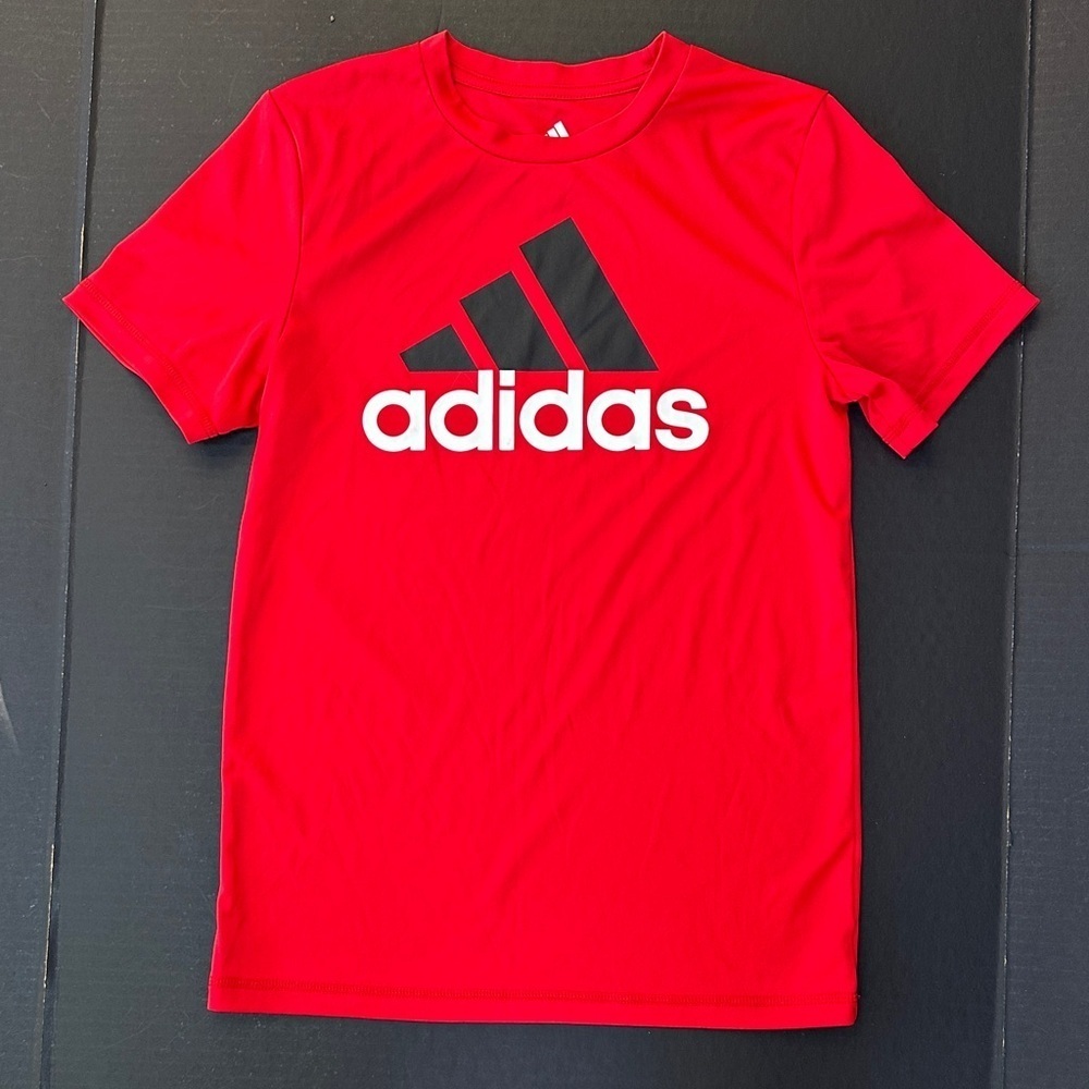 Adidas Bold Red Tee with Black Logo